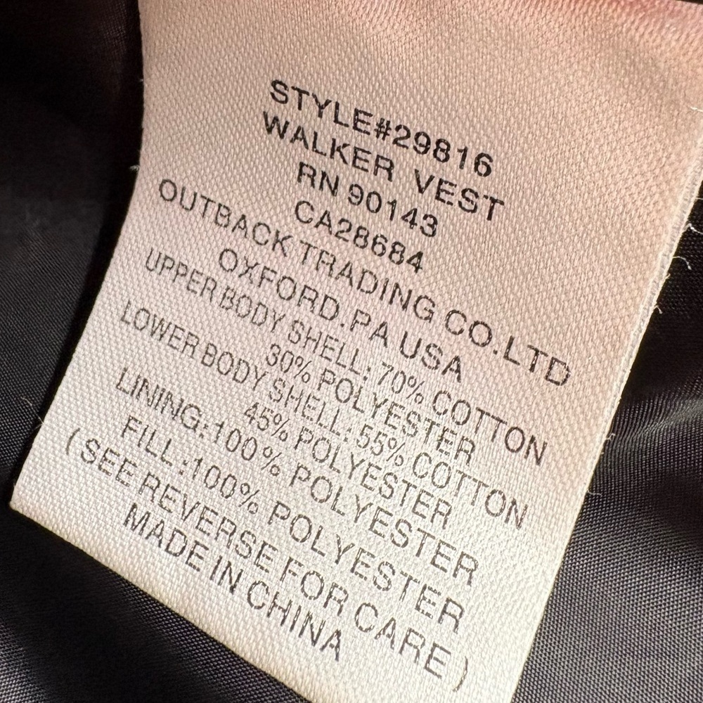 OUTBACK TRADING® MENS WALKER VEST - Picture 14 of 16